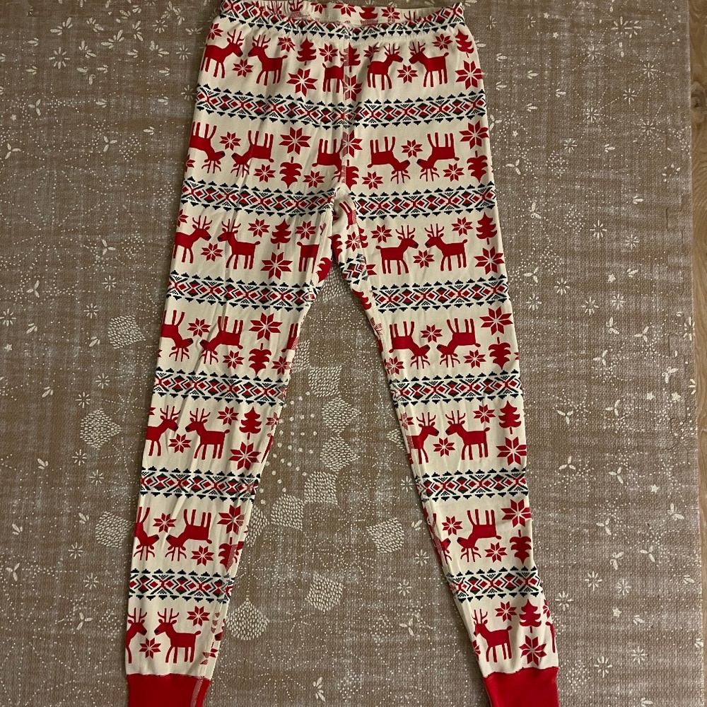 Hanna Andersson Dear Deer Adult Christmas Pajama Pants - Size L